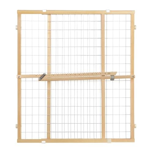 Toddleroo by North States - Extra-Wide Wire Mesh Wooden Baby Gate: Pressure Mounted Baby Gate for Doorways - Adjustable 29.5 to 50 Inches Wide - 31 Inches Tall