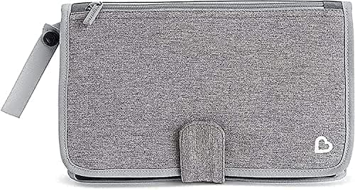 Munchkin Go Change Portable Diaper Changing Kit with Changing Pad and Wipes Case, Grey