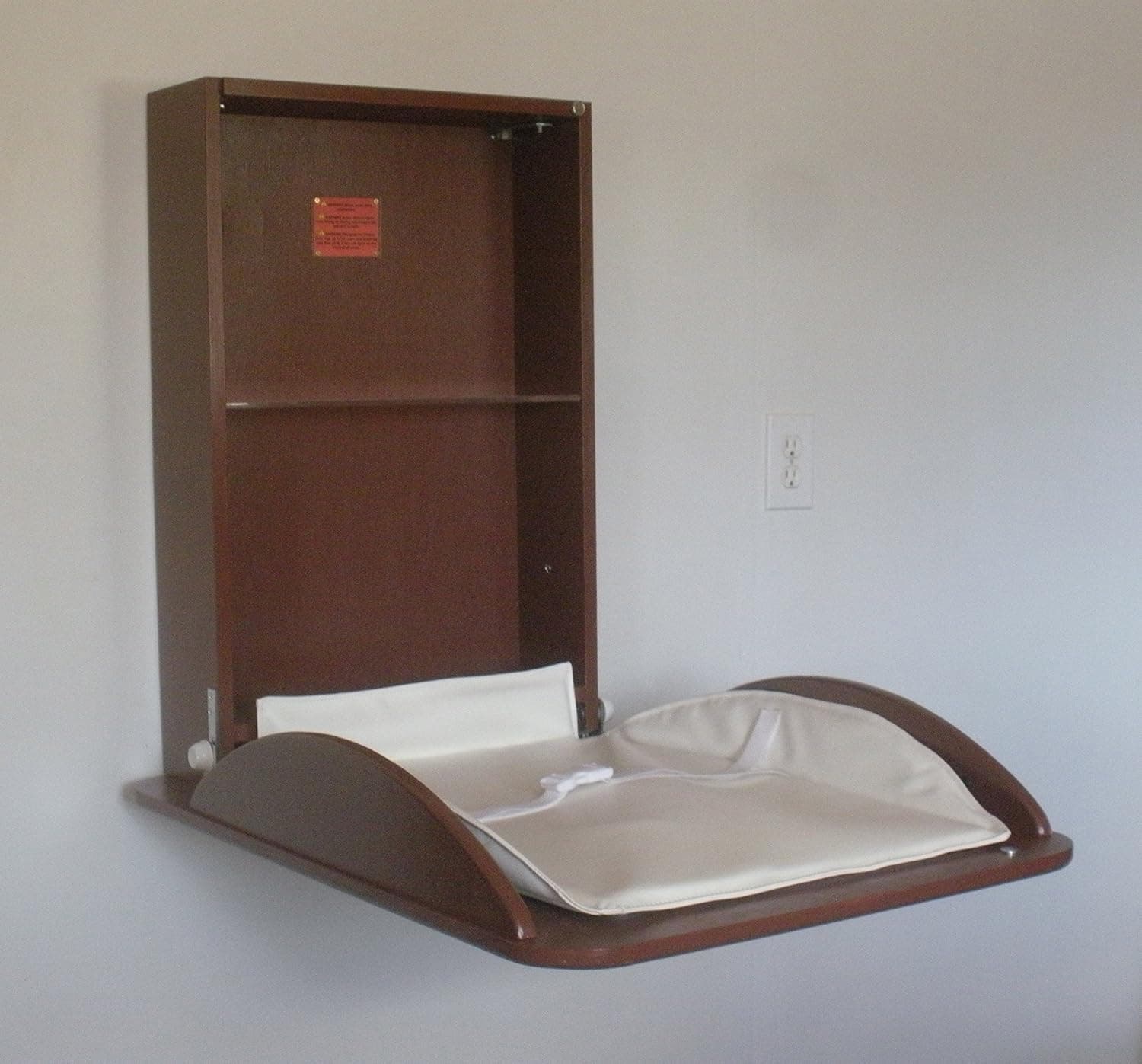 Wall Mounted Baby Changing Table, Classic Vertical (New Town Brown)