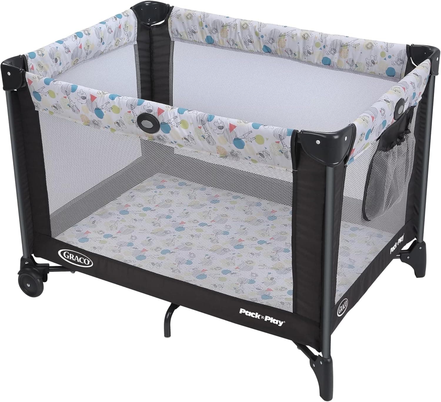 Graco Pack and Play Portable Playard, Push Button Compact Fold, Carnival