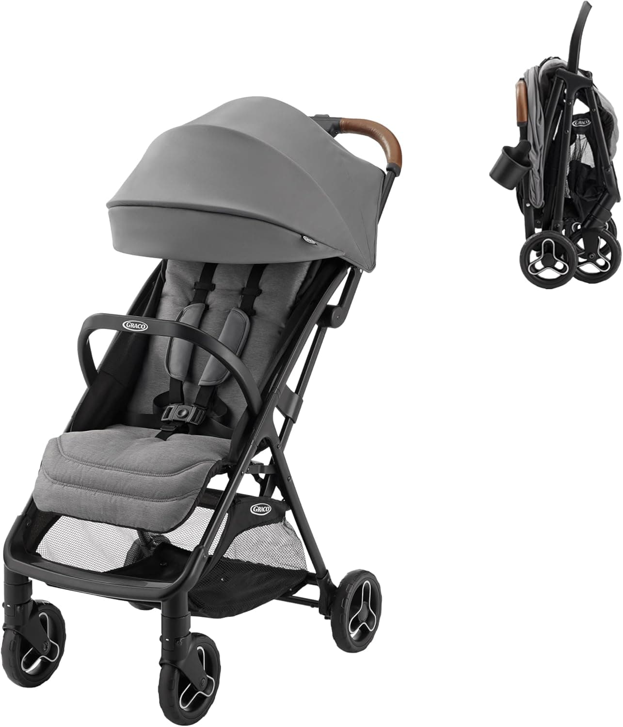 Graco Jetsetter Stroller, Balancing Act - Ultra Compact One-Hand Fold Lightweight Travel Stroller