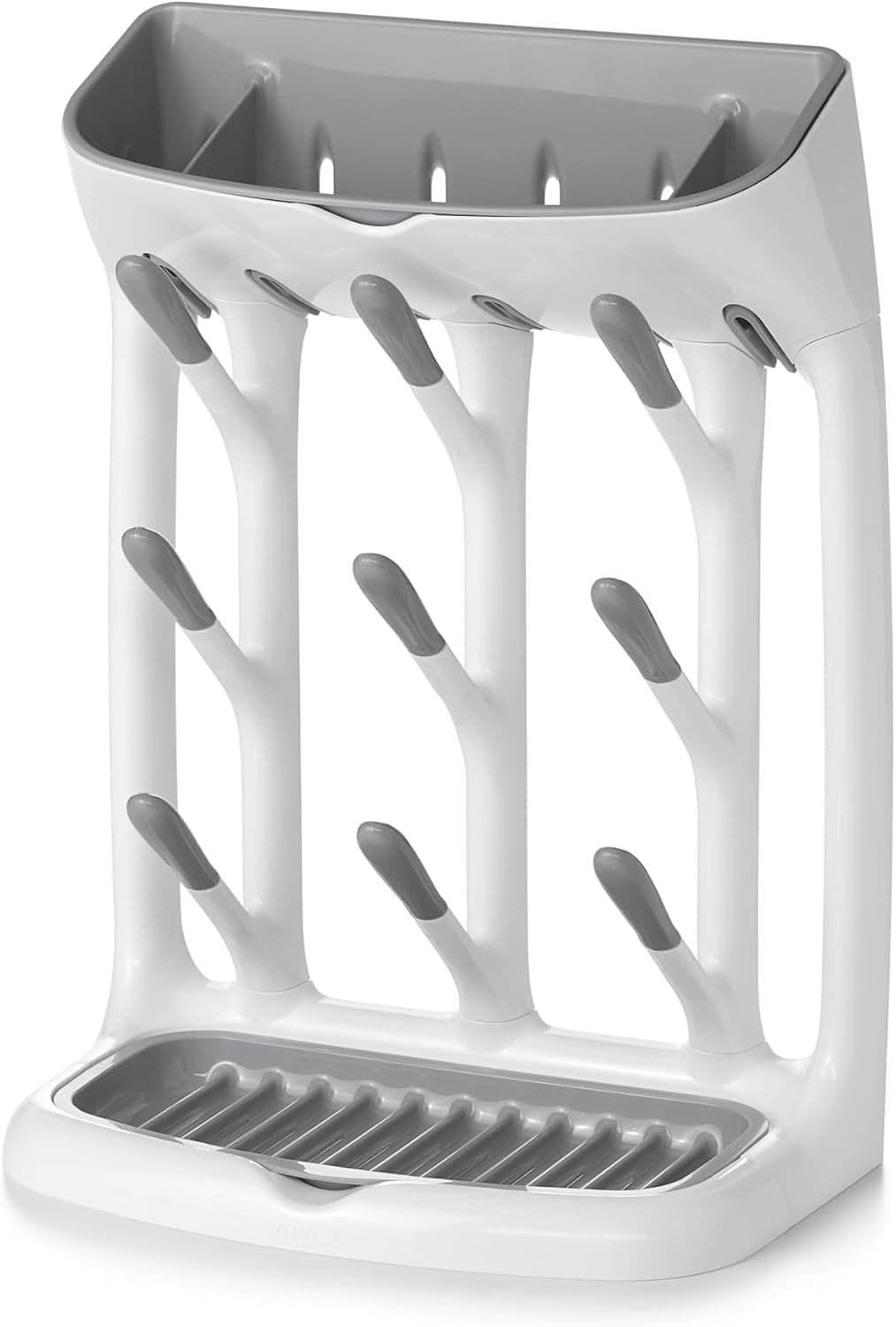 OXO Tot Space-Saving Baby Bottle Drying Rack, Compact with Removable Trays