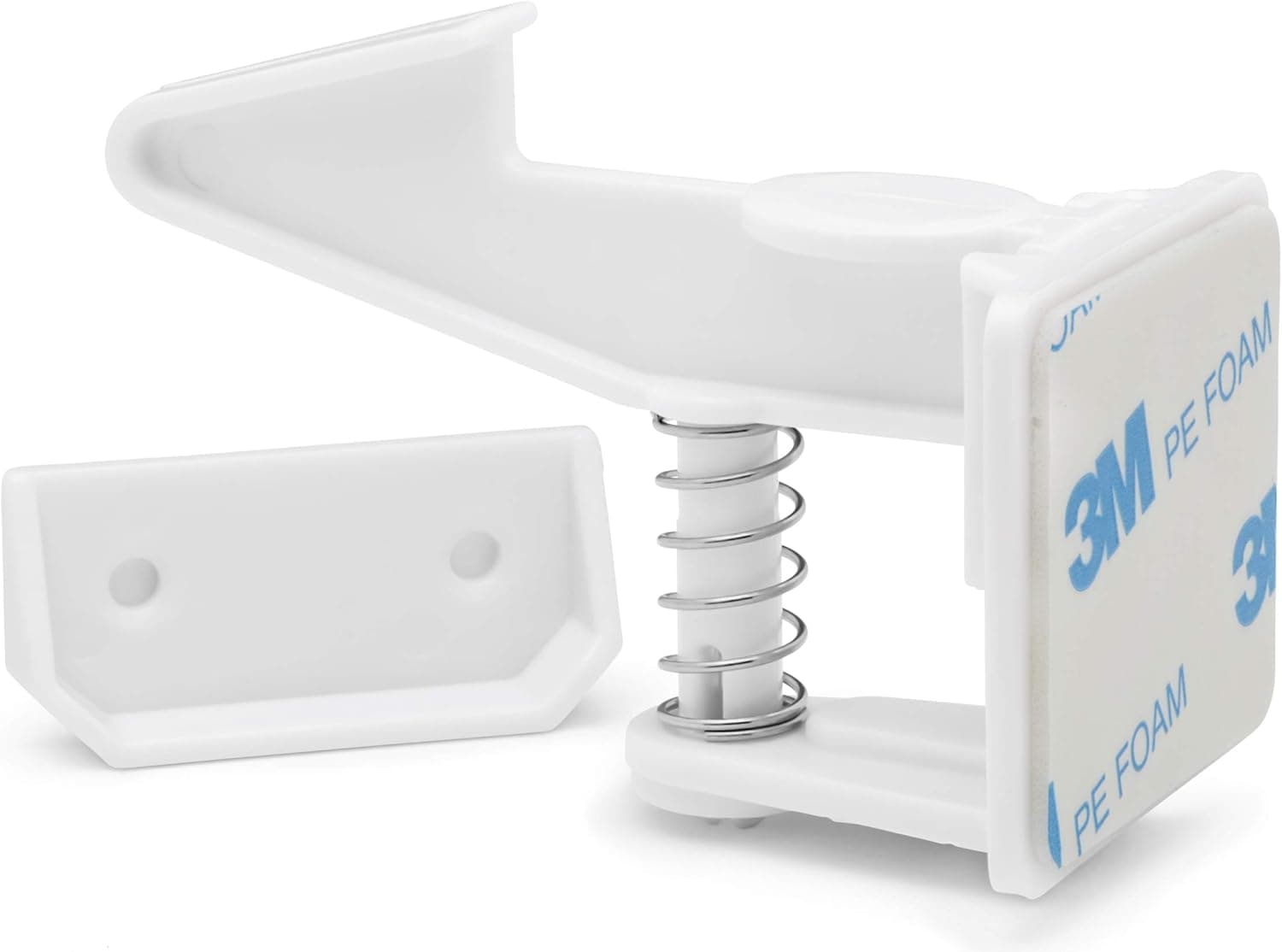 12-Pack Invisible Baby Proofing Cabinet Locks - No Drill Child Safety Drawer Latches, Adhesive