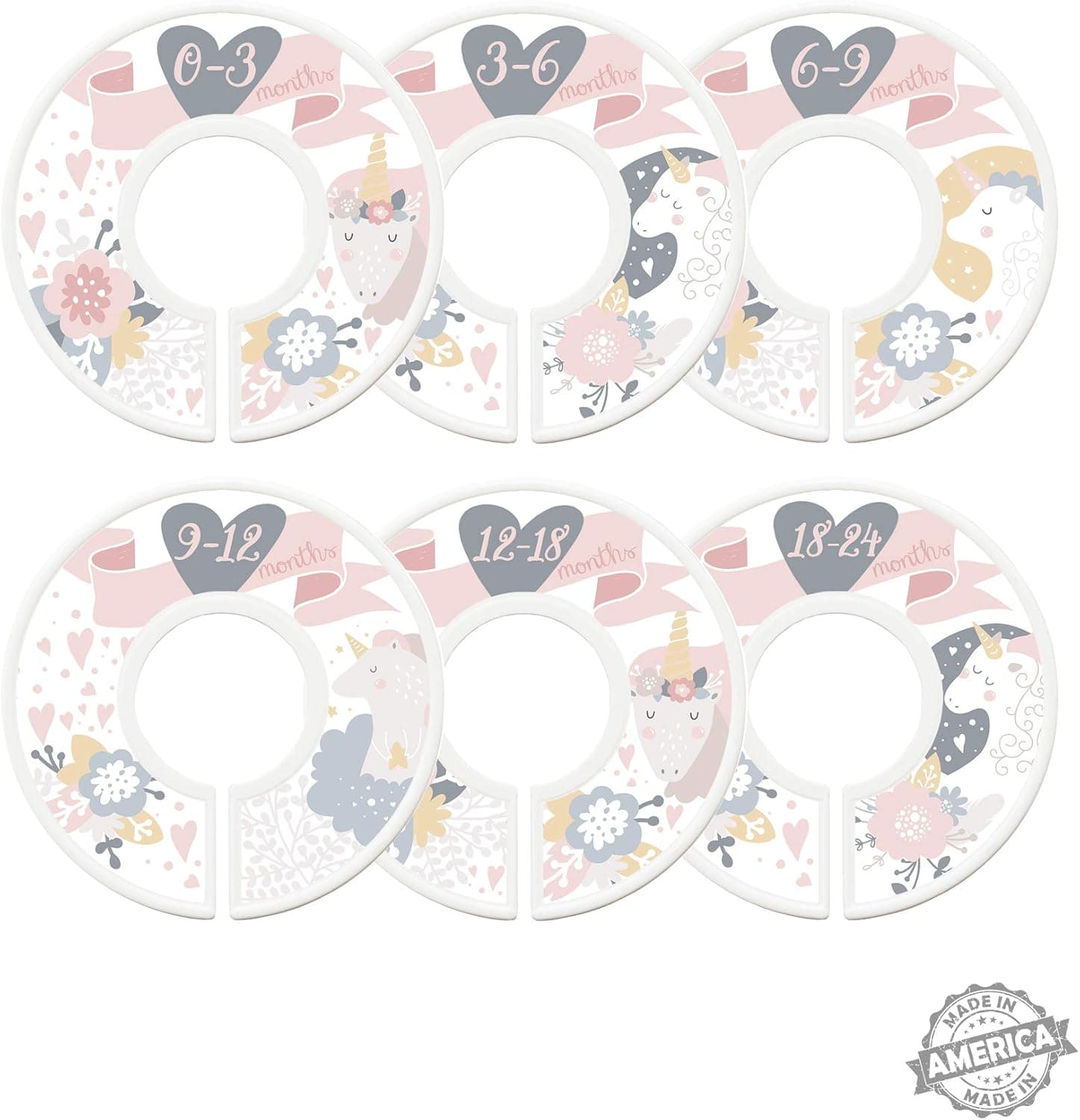 Modish Labels Baby Closet Size Dividers, Nursery Clothes Organizer System, Hanging Storage