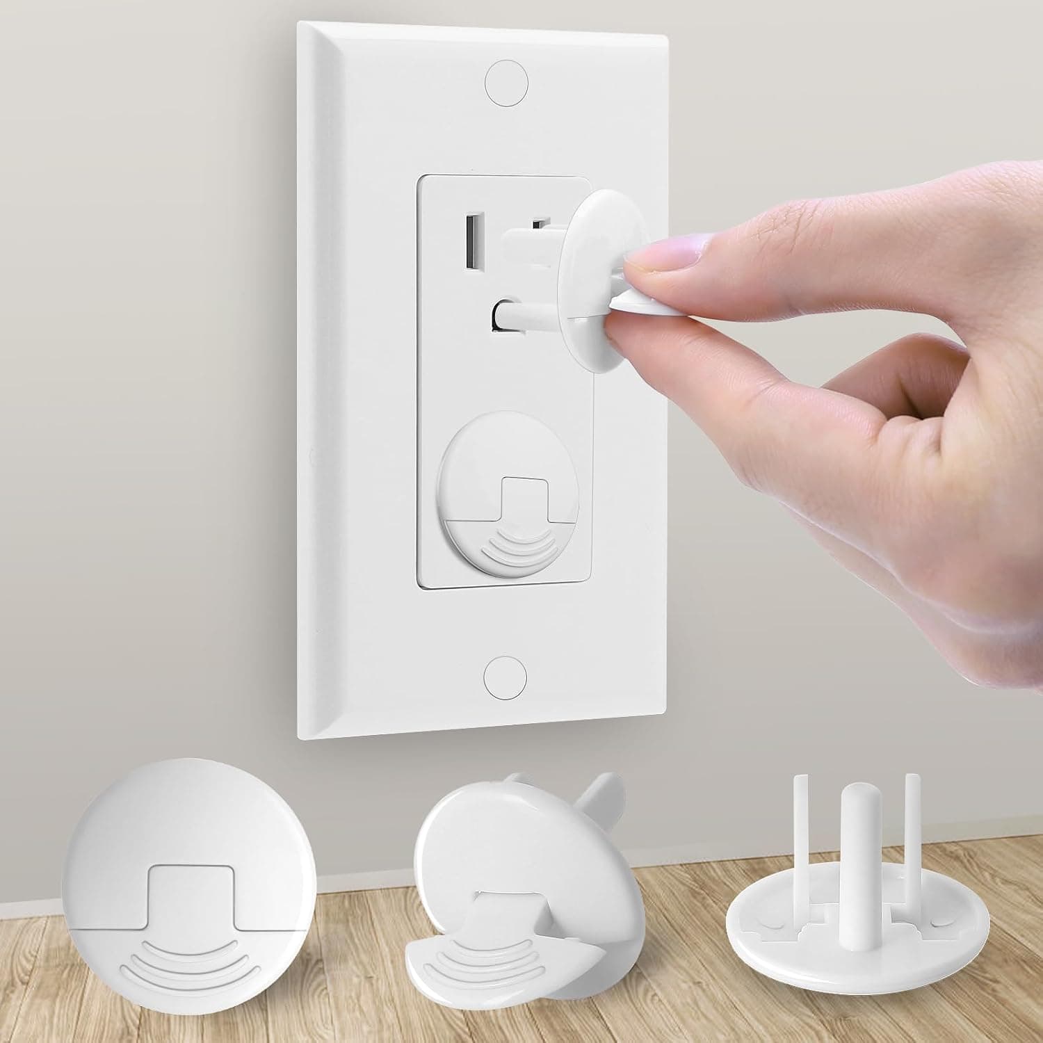 PRObebi Outlet Covers Baby Proofing White - 38 Pack Plug Covers for Electrical Outlets