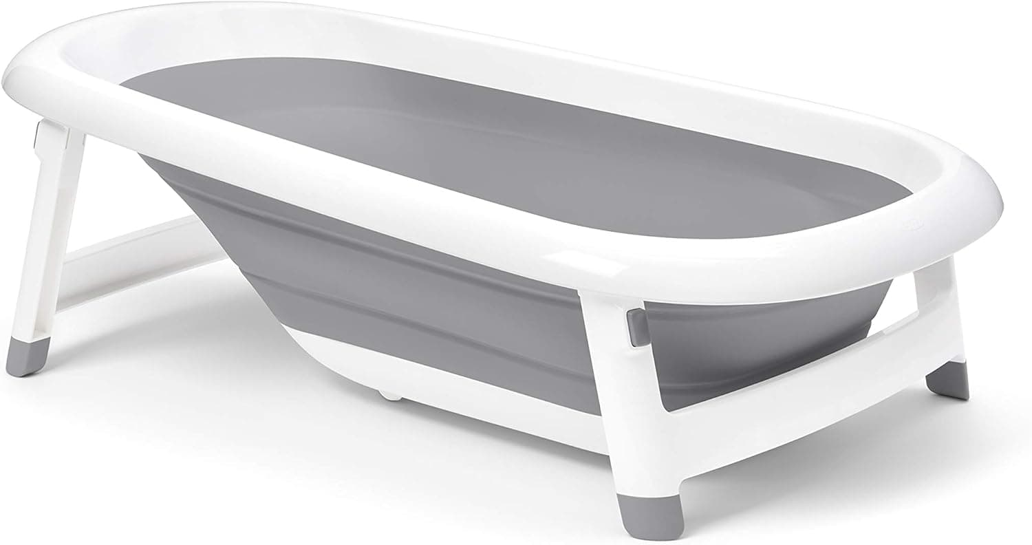 OXO Tot Splash & Store Bathtub - Folds Flat for Compact Storage, 0-18 Months