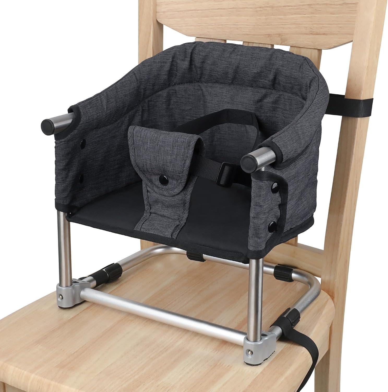 Booster Seat for Dining Table, Portable Toddler Booster Chair, Foldable - Yellow