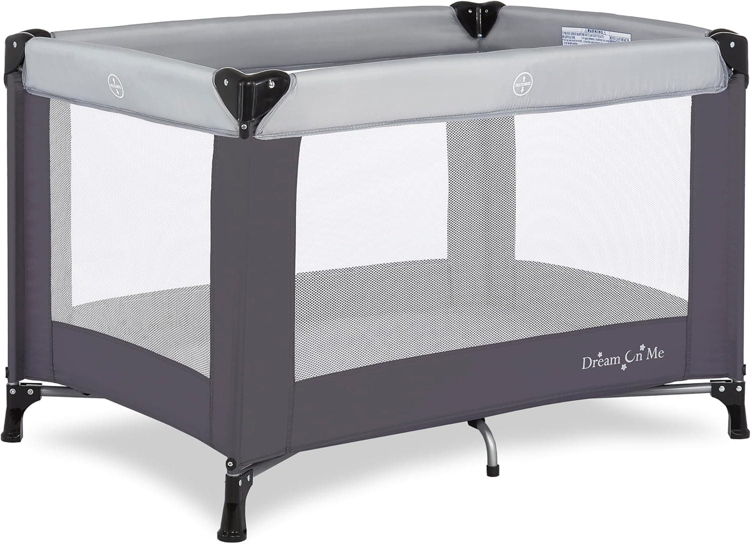 Dream On Me Nest Portable Baby Playard, Lightweight Foldable Travel Play Space, Grey