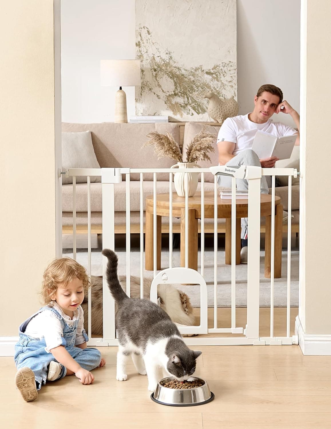 BabyDan Guard Me Retractable Safety Gate Extra Wide 25-44.6" - White