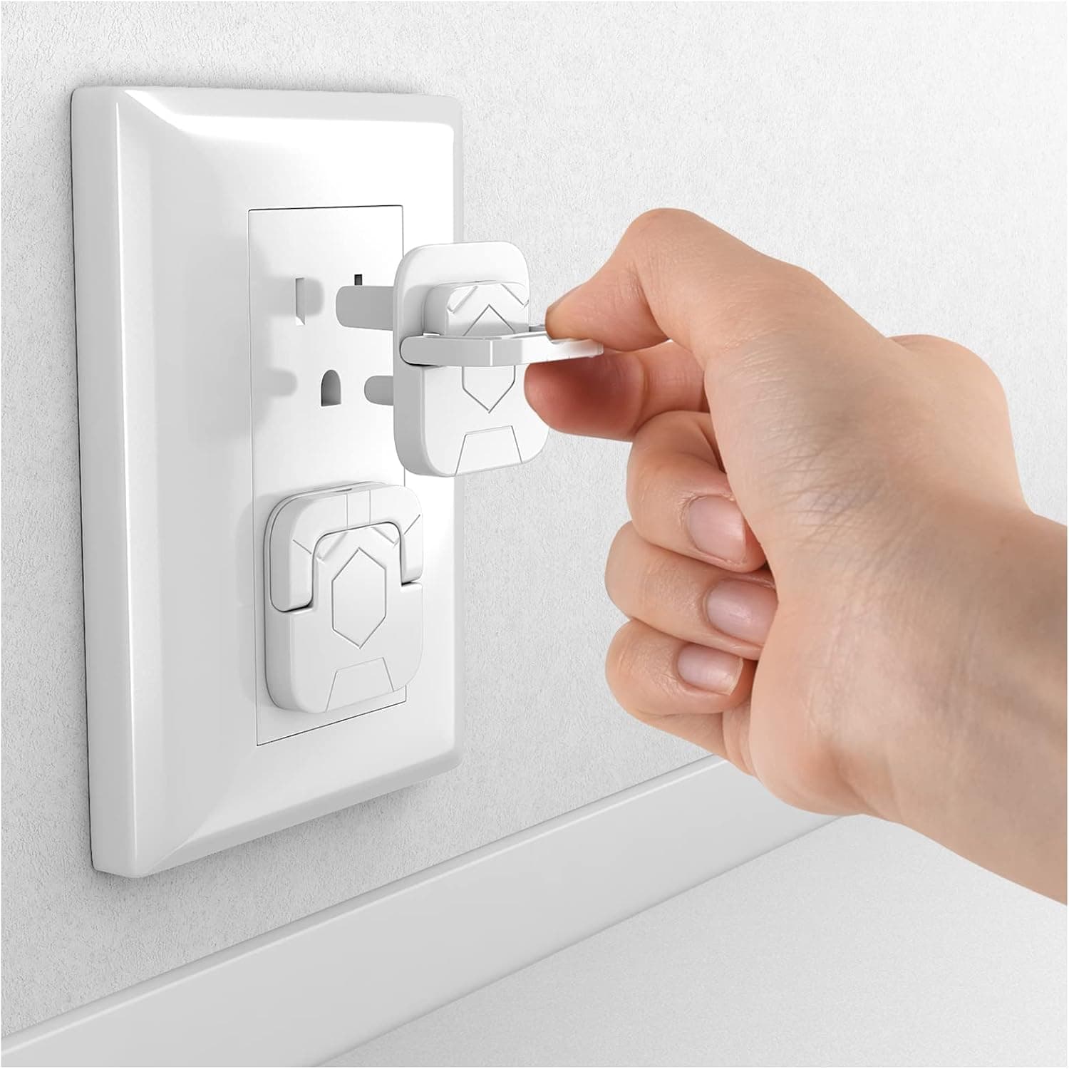 4our Kiddies Baby-Proof Outlet Covers (60 Pack) - Child Safety Electric Plug Protectors