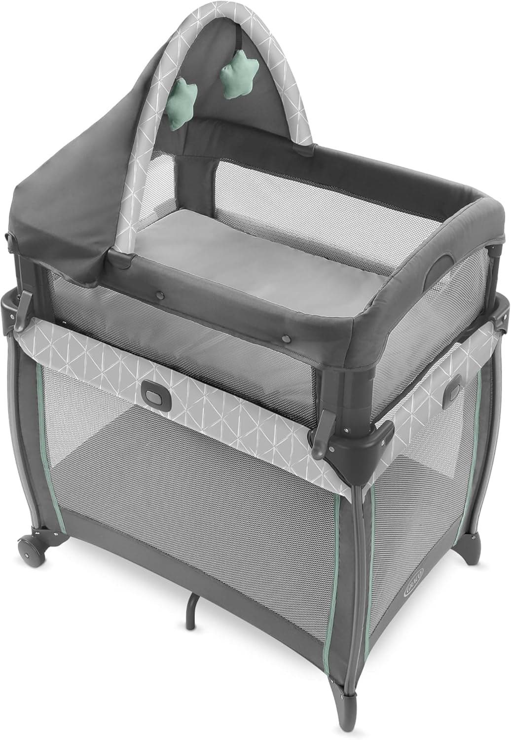 Graco My View 4-in-1 Bassinet, Infant to Toddler Bassinet with 4 Stages, Derby