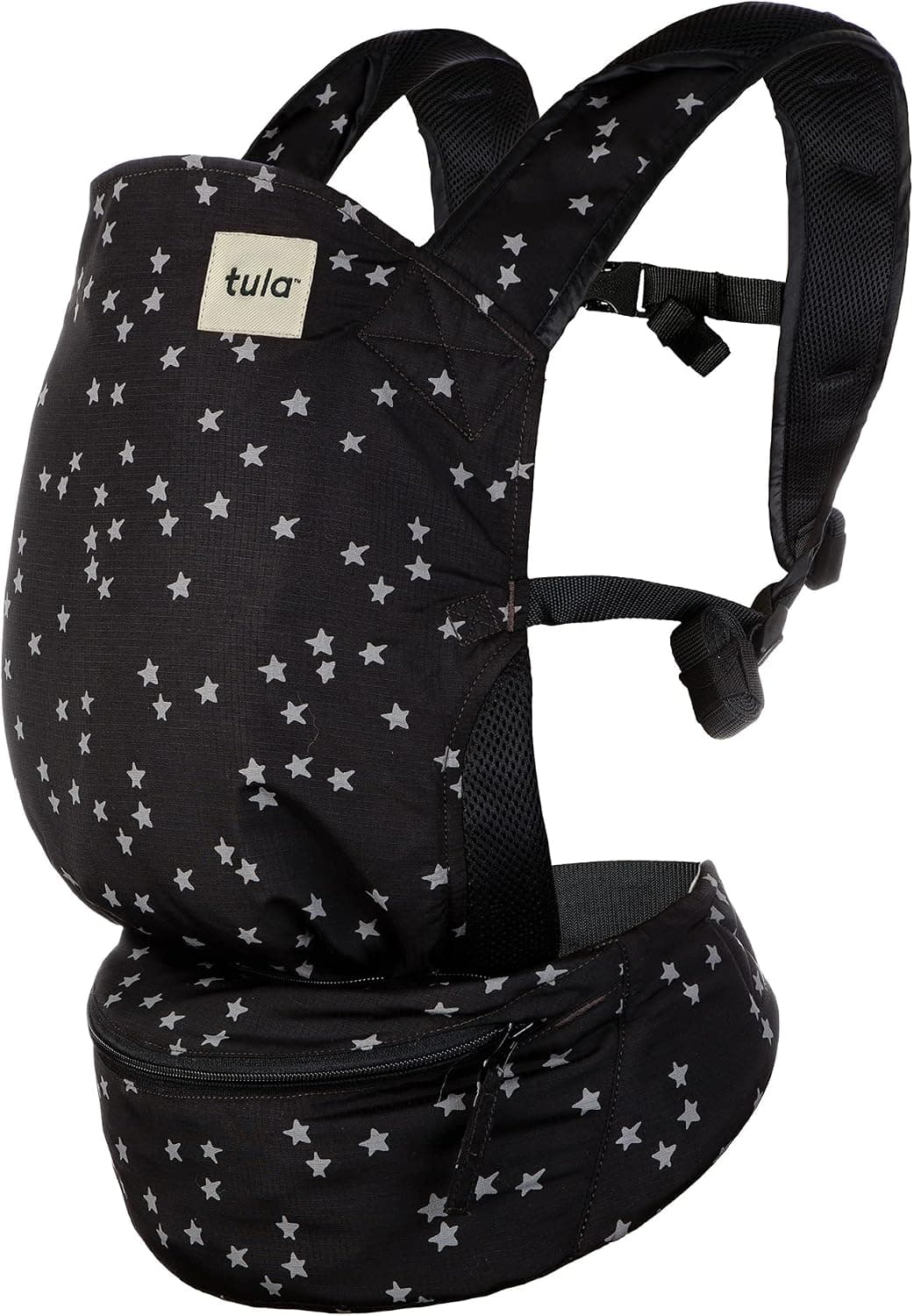 Baby Tula Lite Compact Baby Carrier, Ergonomic Travel Carrier with Storage Hip Pouch