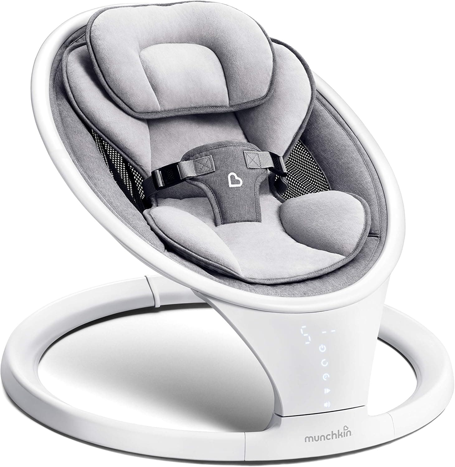 Munchkin Electric Baby Swing, Portable and Lightweight, Bluetooth Enabled Infant Rocker with Natural Sway in 5