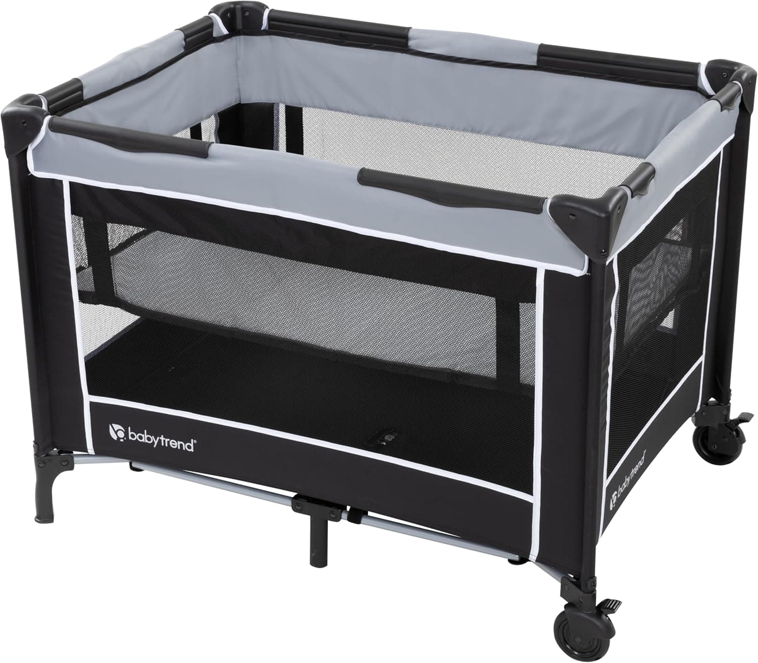 Baby Trend Portable Playard with Bassinet, Twinkle Grey