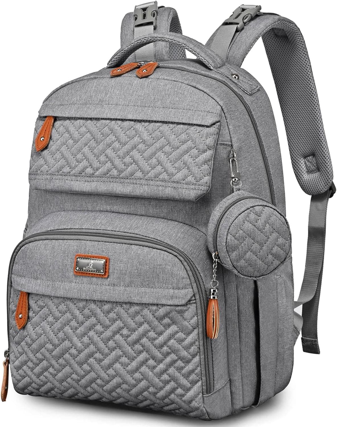 BabbleRoo Diaper Bag Backpack - Travel Large Baby Diaper Bag with Changing Pad, Waterproof Baby Bags for Mom &