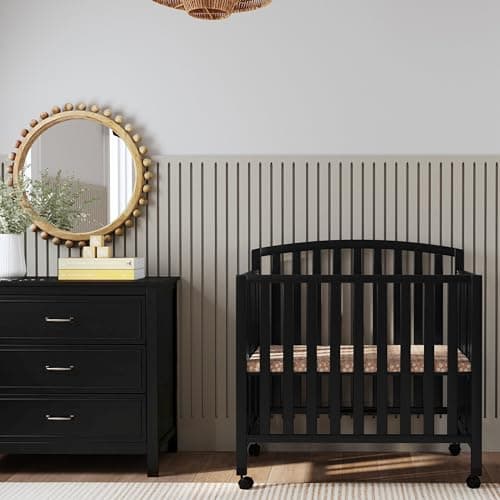 DaVinci Dylan 3-in-1 Convertible Portable Mini Crib, Ebony