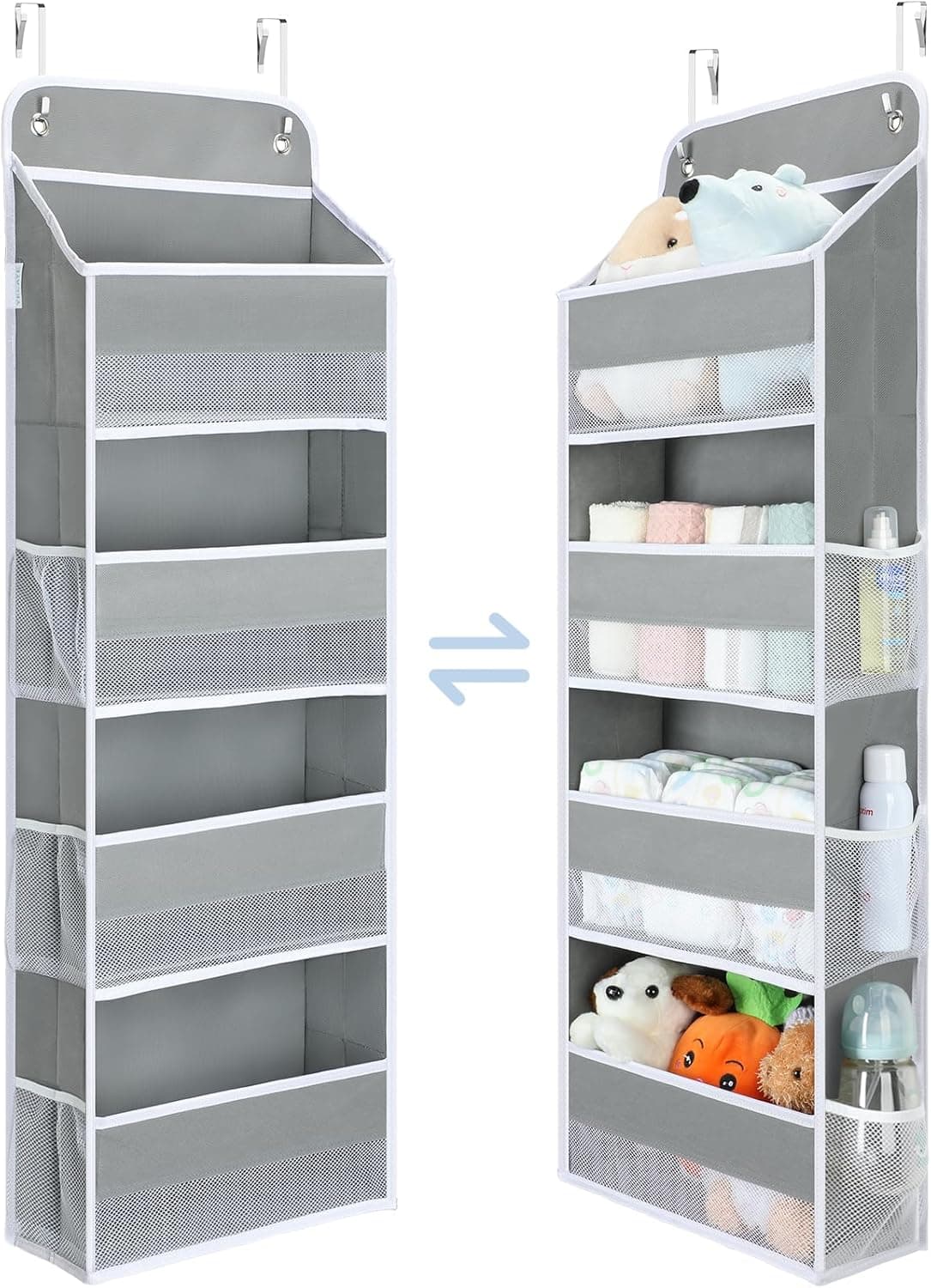 Yecaye Over the Door Organizer, 35.2lbs Hanging Nursery Baby Essentials Storage