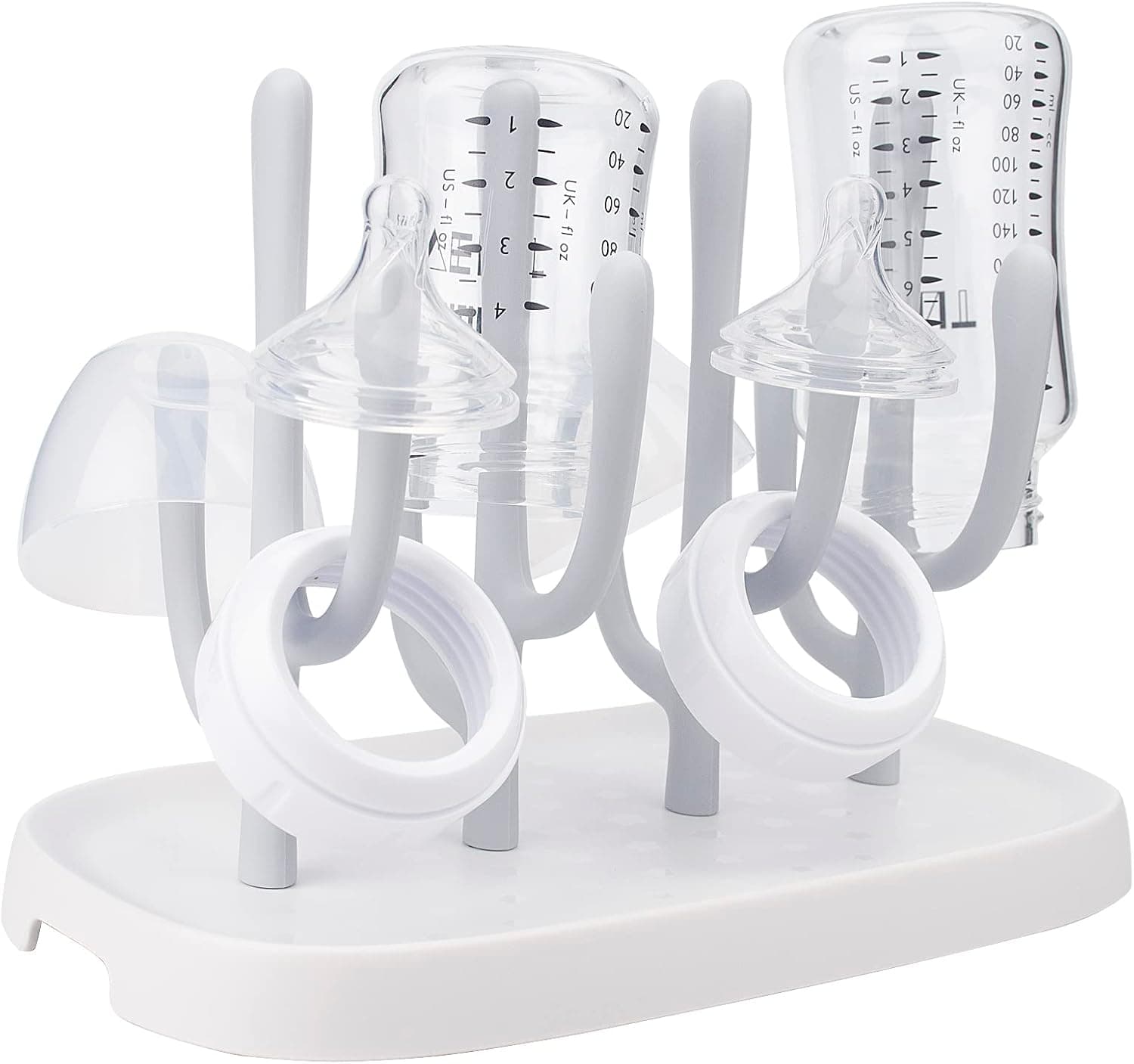 Baby Bottle Drying Rack, Space Saving Bottle Dryer Holder for Bottles, Nipples, Pump Parts