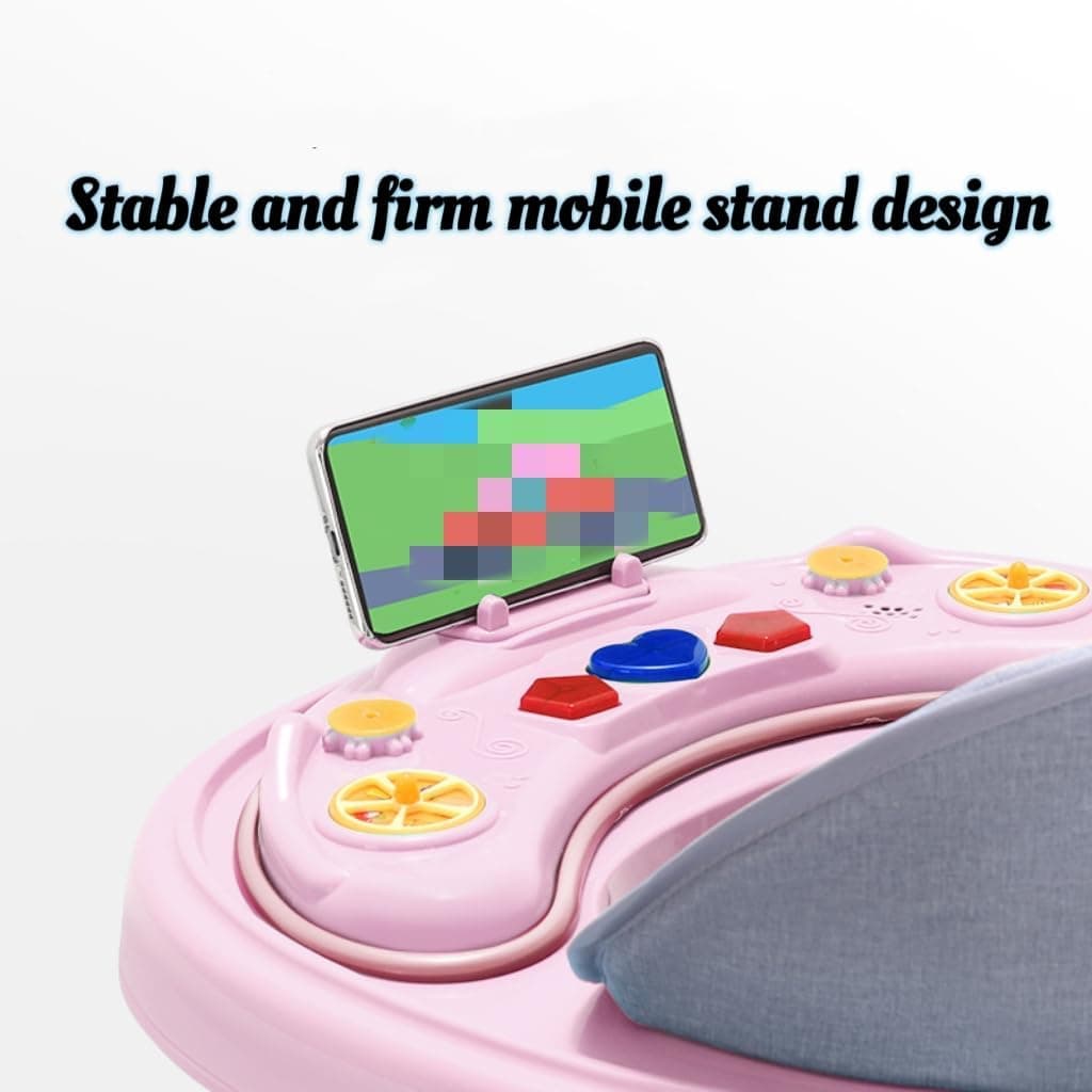HAPYOOY 4 in 1 Folding Baby Walker, Activity Walker with Music Toys, Anti-Rollover