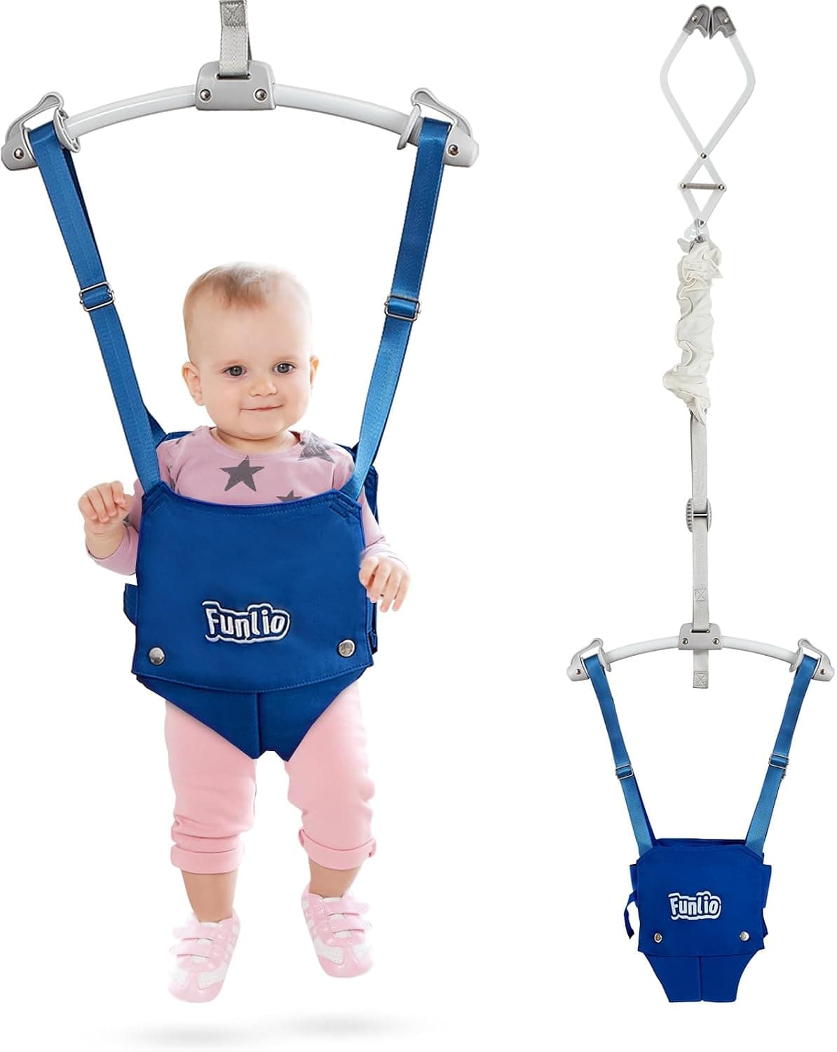 FUNLIO Baby Door Jumper for 6-24 Months with Door Clamp, Strong Spring & Adjustable Strap