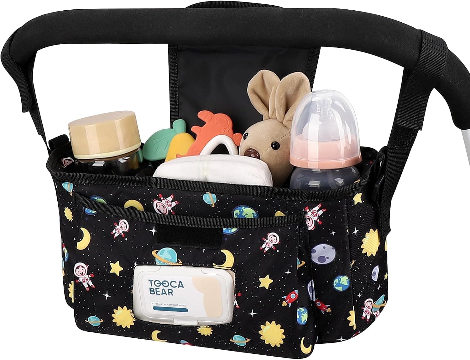 Accmor Universal Stroller Organizer with Insulated Cup Holder and Shoulder Strap, Stroller Bag Caddy