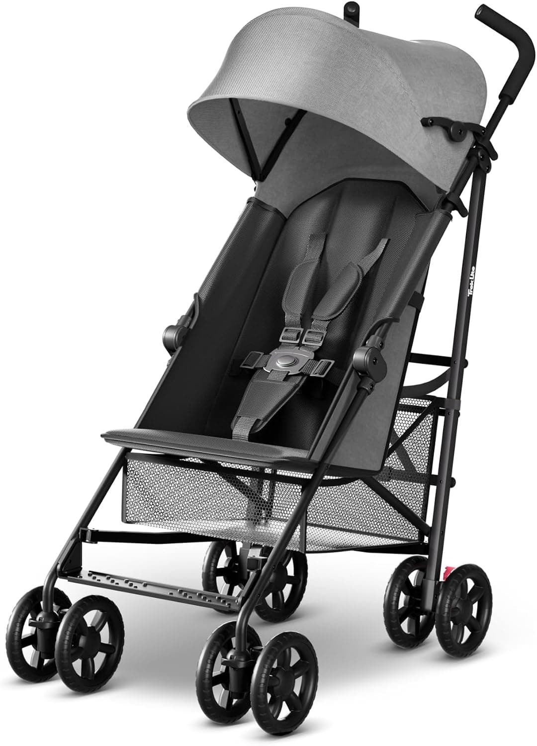 MAMA & BABY Packa Compact Travel Stroller, Lightweight One-Hand Auto Folding, Lie-Flat