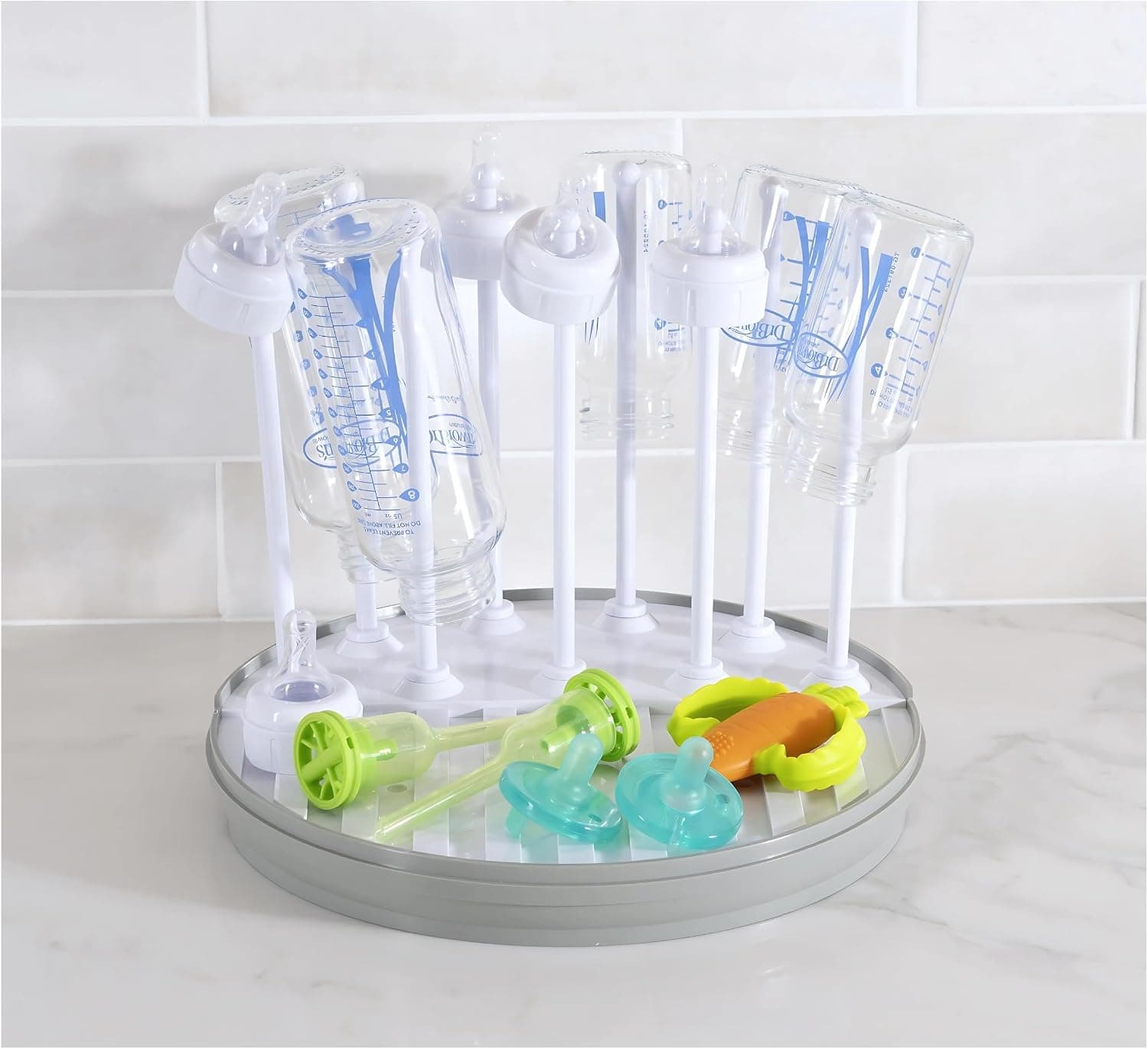 Pequeño Baby Bottle Drying Rack for Countertop, Compact Drying Station