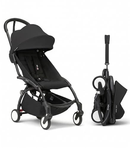 Stokke YOYO3 Travel Stroller from 6 Months, Easy Fold, Black/Black