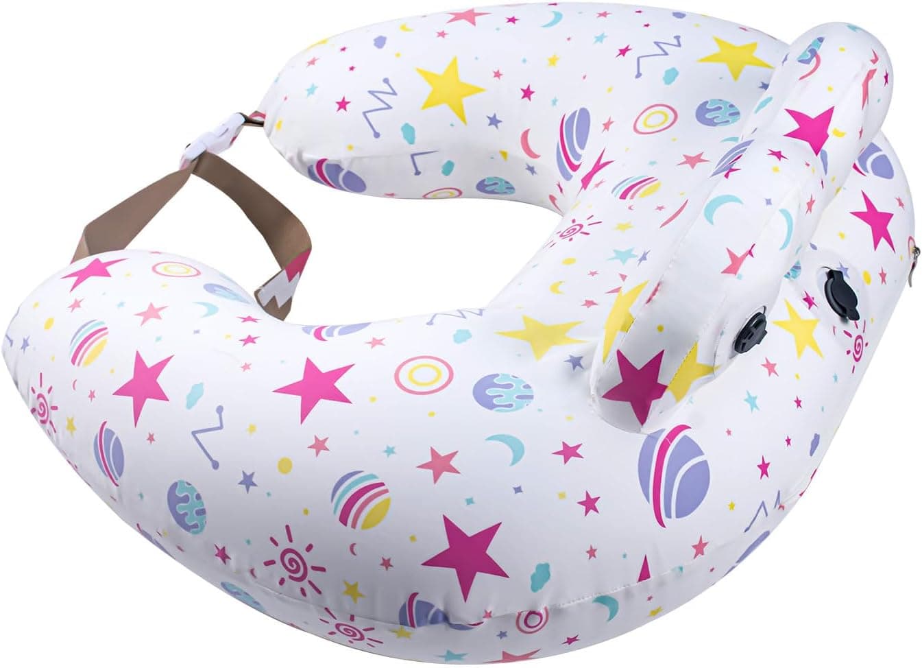 Portabuddy Inflatable Nursing Pillow - Travel Feeding Cushion, Adjustable Waist Strap