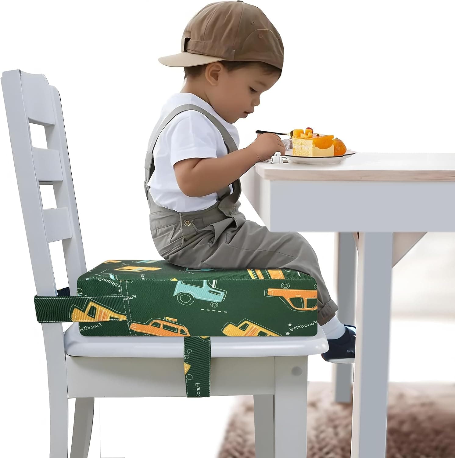 Toddler Booster Seat for Dining Table, 4 Inch High-Density Foam Cushion