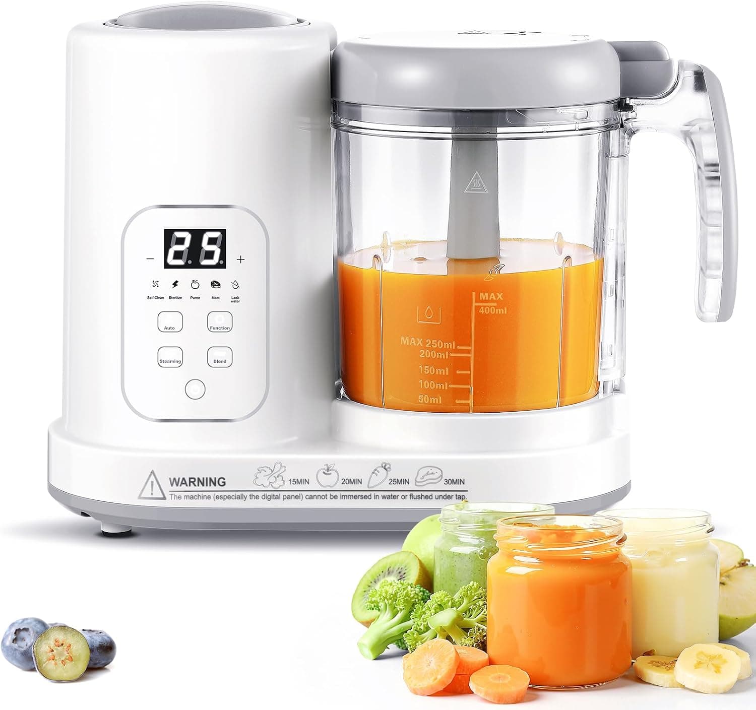 Baby Food Maker Pro Steamer Blender, 4 in 1 Auto Steam Blend and Puree Maker with Self-Clean, BPA-Free