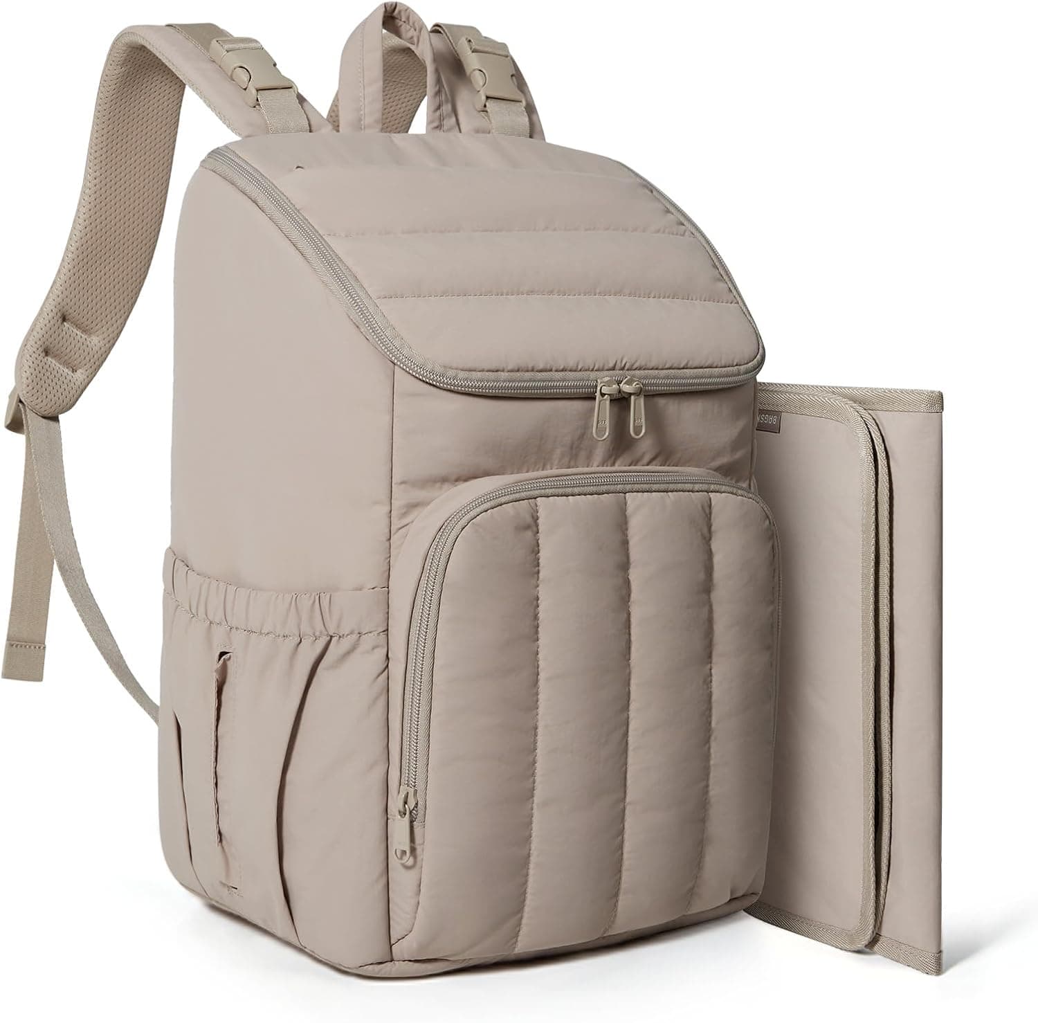 BAGSMART Diaper Bag Backpack, Large Baby Diaper Bag, Quilted Puffy Baby Bag for Mom with Quick-access Insulate