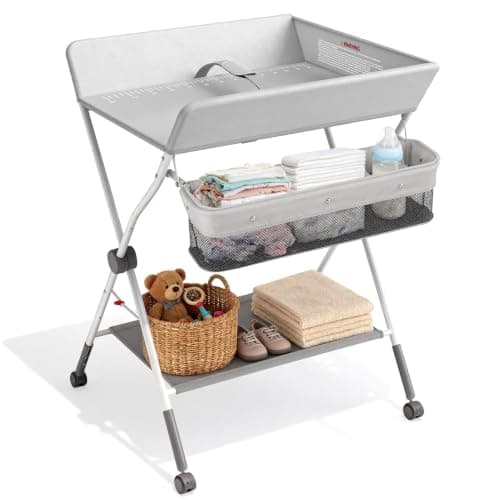 Amznest Portable Baby Changing Table, Foldable Diaper Changing Station