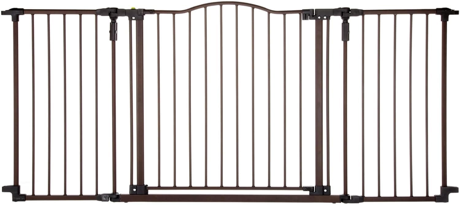 Toddleroo by North States Deluxe Decor Hardware Mounted Extra Wide Baby Gate, 38.3 to 72 Inches, Matte Bronze