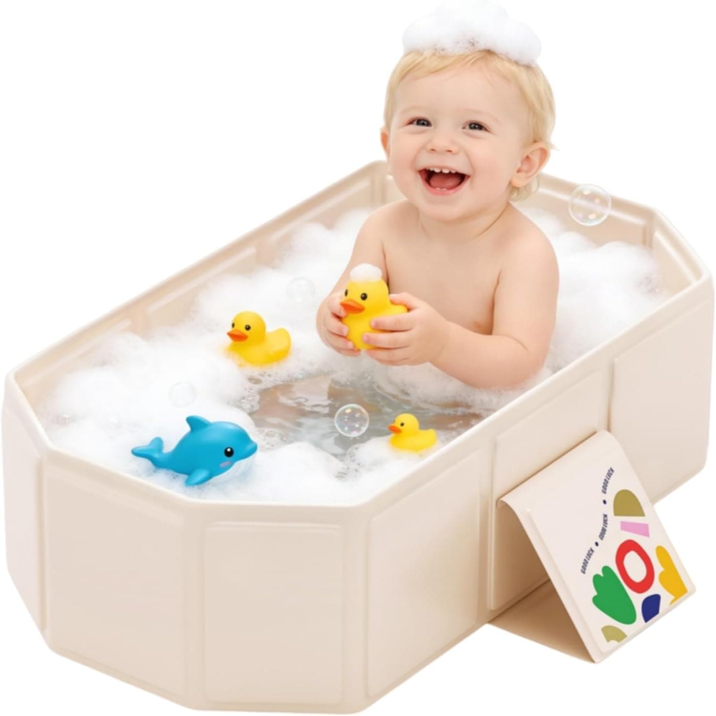 Stokke Flexi Bath - Foldable Baby Bath Tub for Infants Through 4 Years - Orange