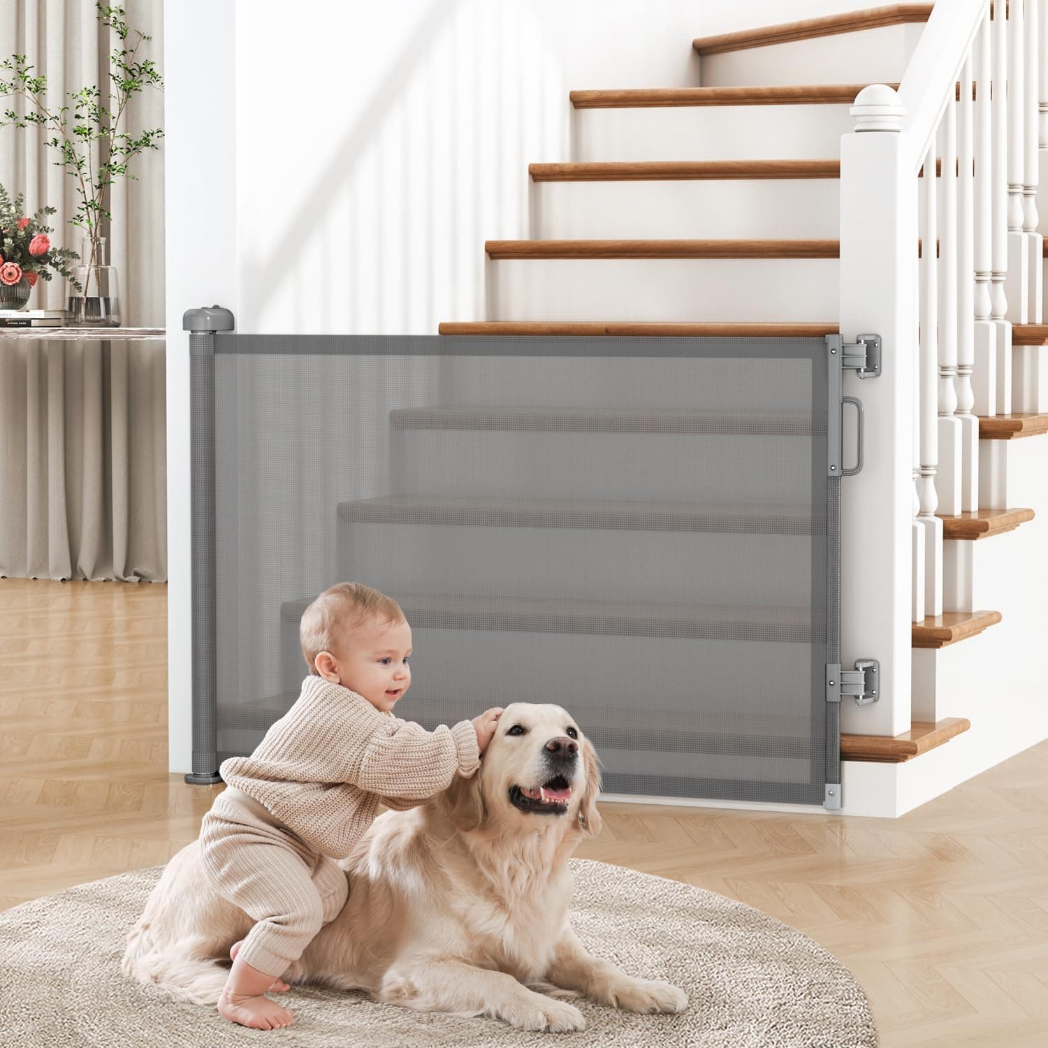Summer Infant Retractable Baby Gate, Mesh, Fits Openings up to 50 Inches
